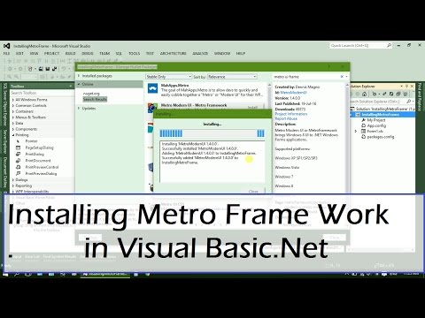 Installing Metro Framework