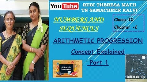 10th Maths _ Samacheer Kalvi _ Chapter 2 _ Arithmetic Progression _ Concept Explained _ Part 1