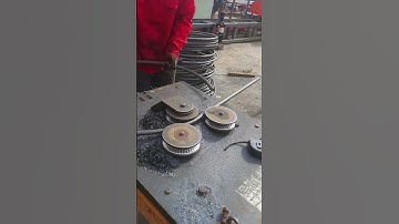 The process of bending a threaded bar into a ring- Good tools and machinery make work easy