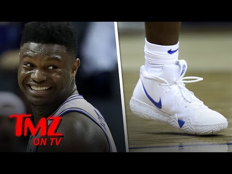 Zion Williamson Wears Nike Kyrie 4 Sneakers in Duke Return | TMZ TV