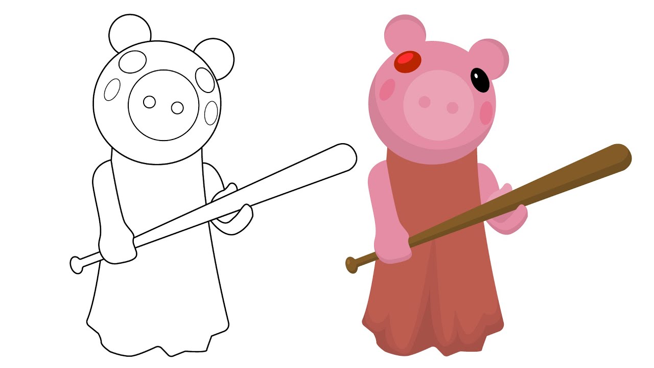 26 incredible roblox piggy coloring pages that wow