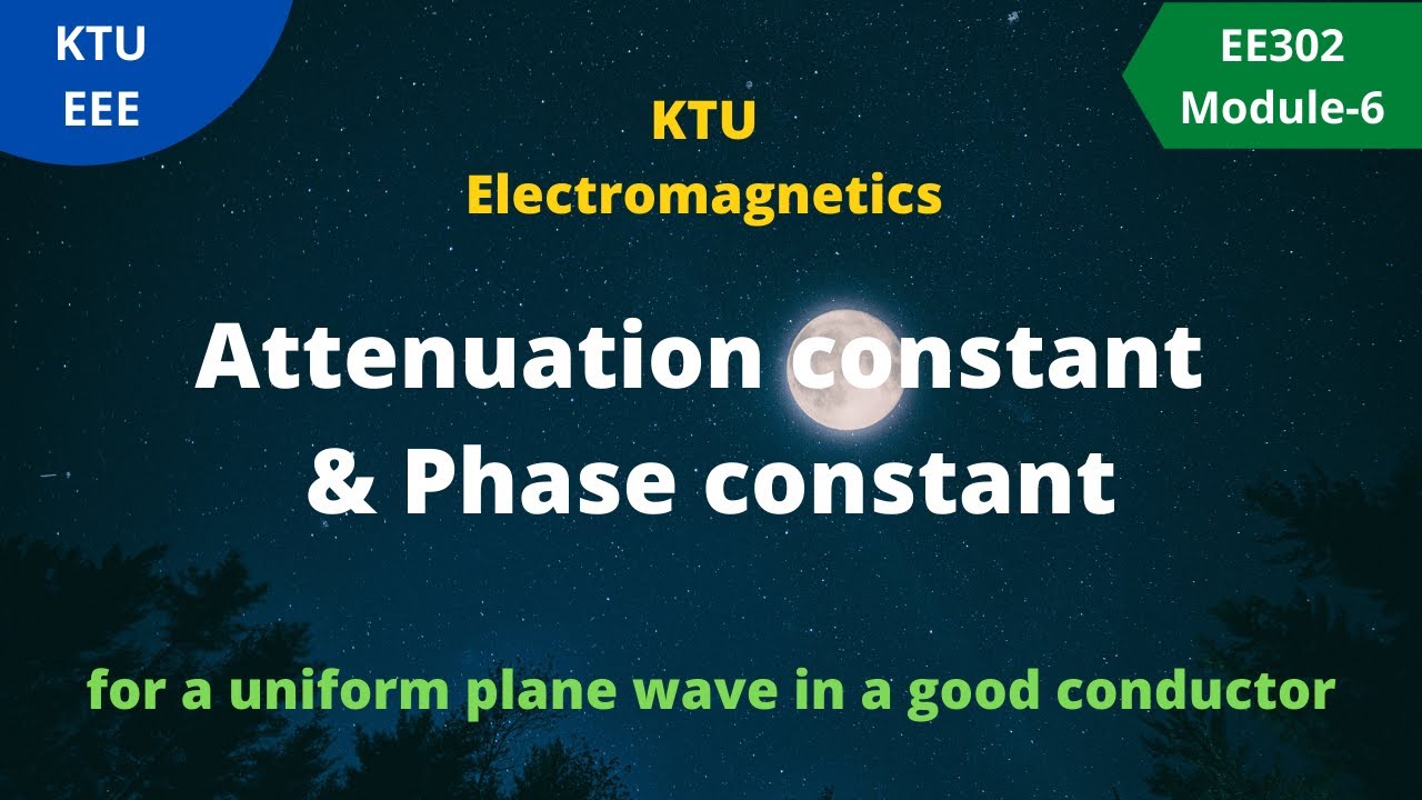 Derive the expression for attenuation constant and phase constant YouTube