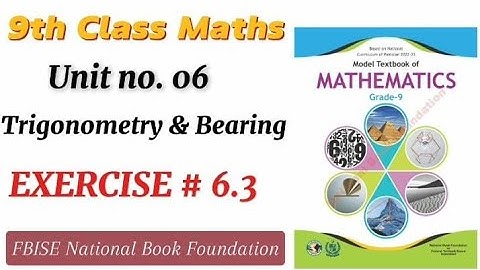 Class 9 Math Exercise 6.3 NBF Ex 6.3 Class 9 federal board FBISE Math National Book foundation