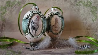 Easter craft idea - decoupage Easter egg - DIY - hanging decor