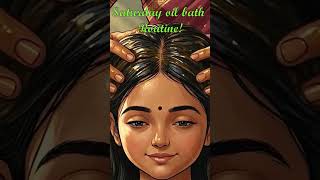 Nostalgic 90s Saturday oil bath #villagecooking #ghiblistyle #indianvillagelife #asmrcooking