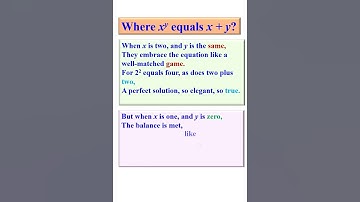 #recreationalmaths | Where x^y equals x +y?