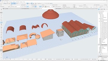 ARCHICAD - Lesson 16 - Roof and Shell , Single and Multi Plane, Dome, Revolved, Ruled, Complex