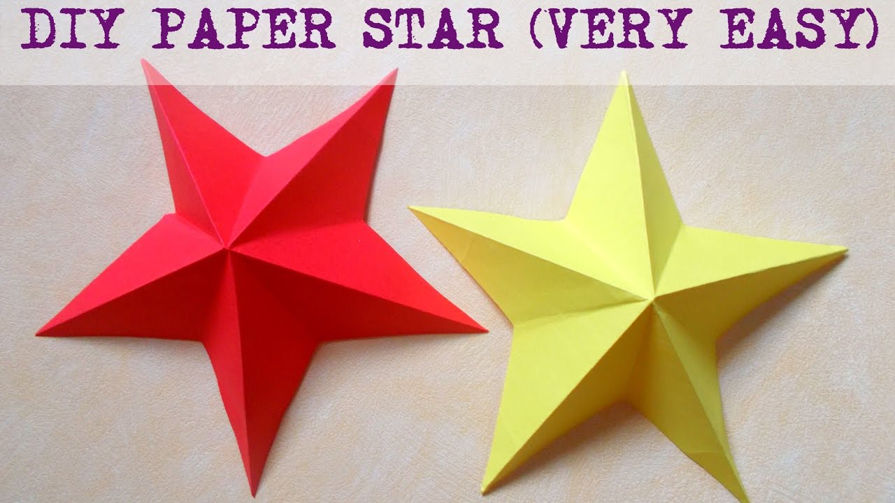 DIY 3D Paper Stars, Whenever I'm bored, I used to make thes…