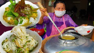 Most Popular Street Food In Cambodia - Cambodian Rice Noodle With Fish Gravy