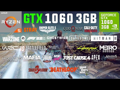 GTX 1060 3GB + Ryzen 5 2600 Test In 25 Games In 2022