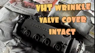 honda civic eg hatch d15b, spraying my valve cover with VHT wrinkle without removing valve cover