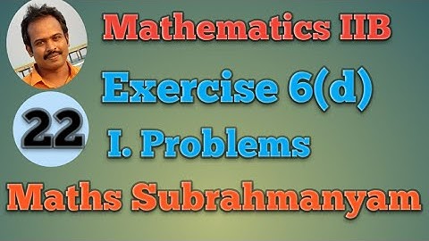 Integration || Exercise 6(d)|| Roman I problems