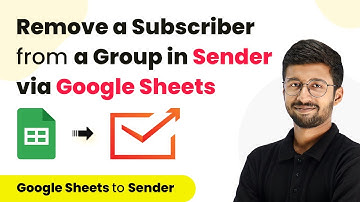 How to Remove Subscriber from a Group in Sender for New Row in Google Sheets