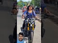 #shorts mt15 ride cute girl 😱🚀reaction👀💯#yamaha #ktmlover #kawasaki #modified #rc390 #rider