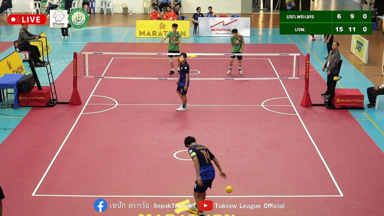 มรภ.พระนคร พบ มจพ. ตะกร้อคู่ชาย รอบแรก 