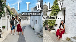 Italy Alberobello Walking Tour | Staying in Unique Cone House Of Alberobello 🇮🇹| Puglia Travel Guide