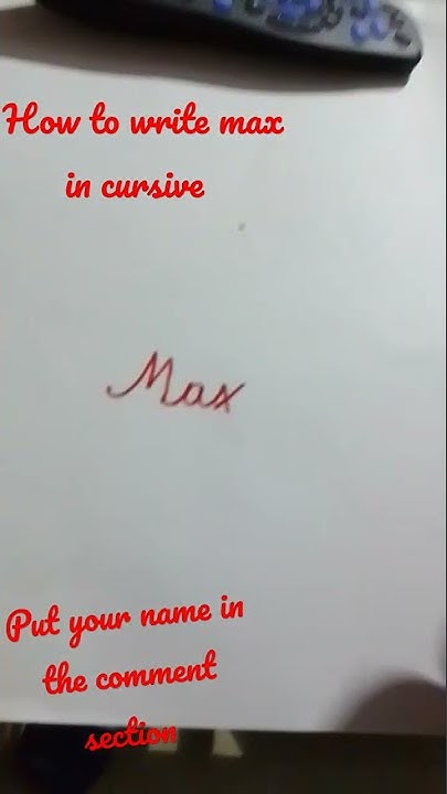 how-to-write-max-in-cursive-youtube