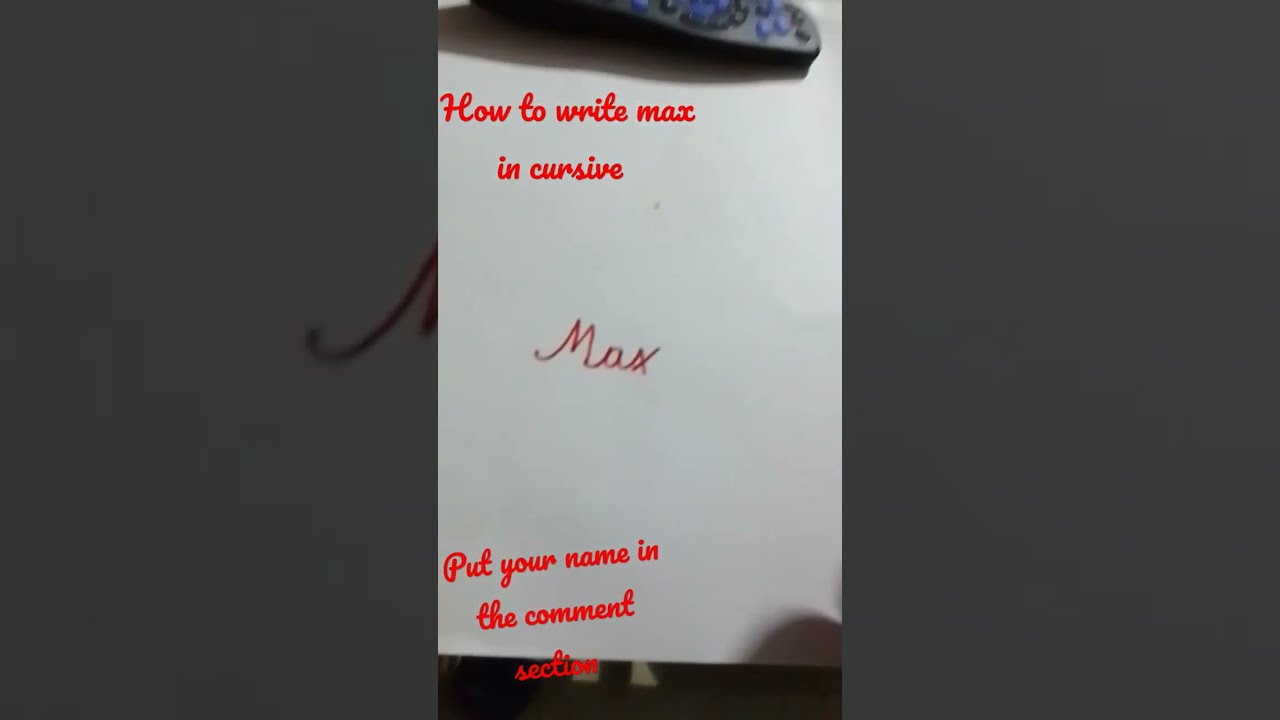 How To Write Max In Cursive YouTube How To Write Max In Cursive YouTube