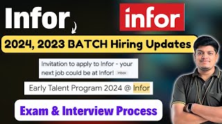 🔥Infor 2024, 2023 Hiring Big Updates | Infor Early Talent Program Process | Exam & Interview Process
