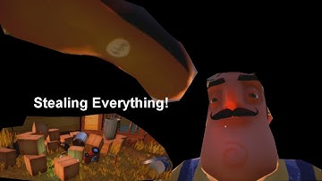 Hello Neighbor Alpha 2 STEALING HIS STUFF + SECRETS UNDER HIS SHOES