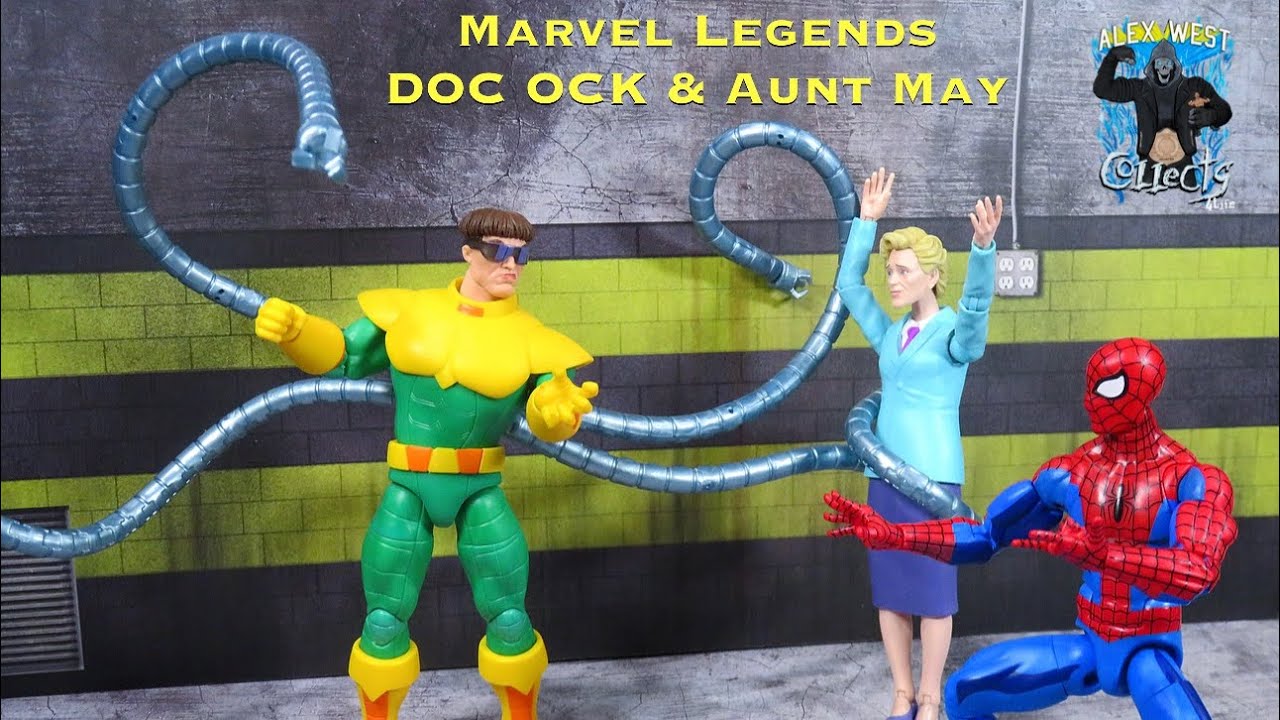 Hasbro Marvel Legends Series Doctor Octopus & Aunt May VHS Action Figure In  Hand