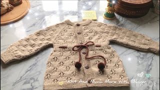 Baby Cardigan Knitting With Full Pattern 2024 Newborn Sweater Frock Latest Design New