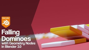 Falling Dominoes with Geometry Nodes | Blender 3.0 Tutorial