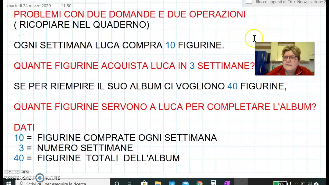 Spiegazione Problemi Con 2 Domande E 2 Operazioni Youtube