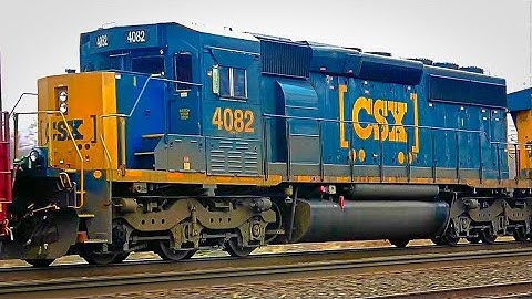 EMD SD40-3 Engine + 2 CSX Trains w DPU