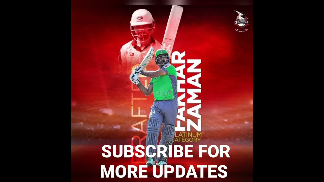 Fakhar zaman join Lahore Qalandars for PSL 7 