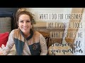 What inspires me, My favorite tools, What I did for Christmas... I answer all your questions