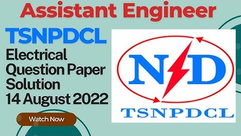 TSNPDCL AE Electrical Question Paper 14 August 2022 | #mahatransco_ae #tsnpdcl #electricalengineers