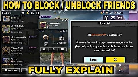 BGMI/PUBGM Me Friend Ko Block/Unblock Kaise Kare | How Unfriend #bgmi #pubgmobile