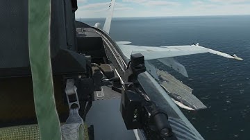 DCS F/A-18C  Case 1 with wake turbulence