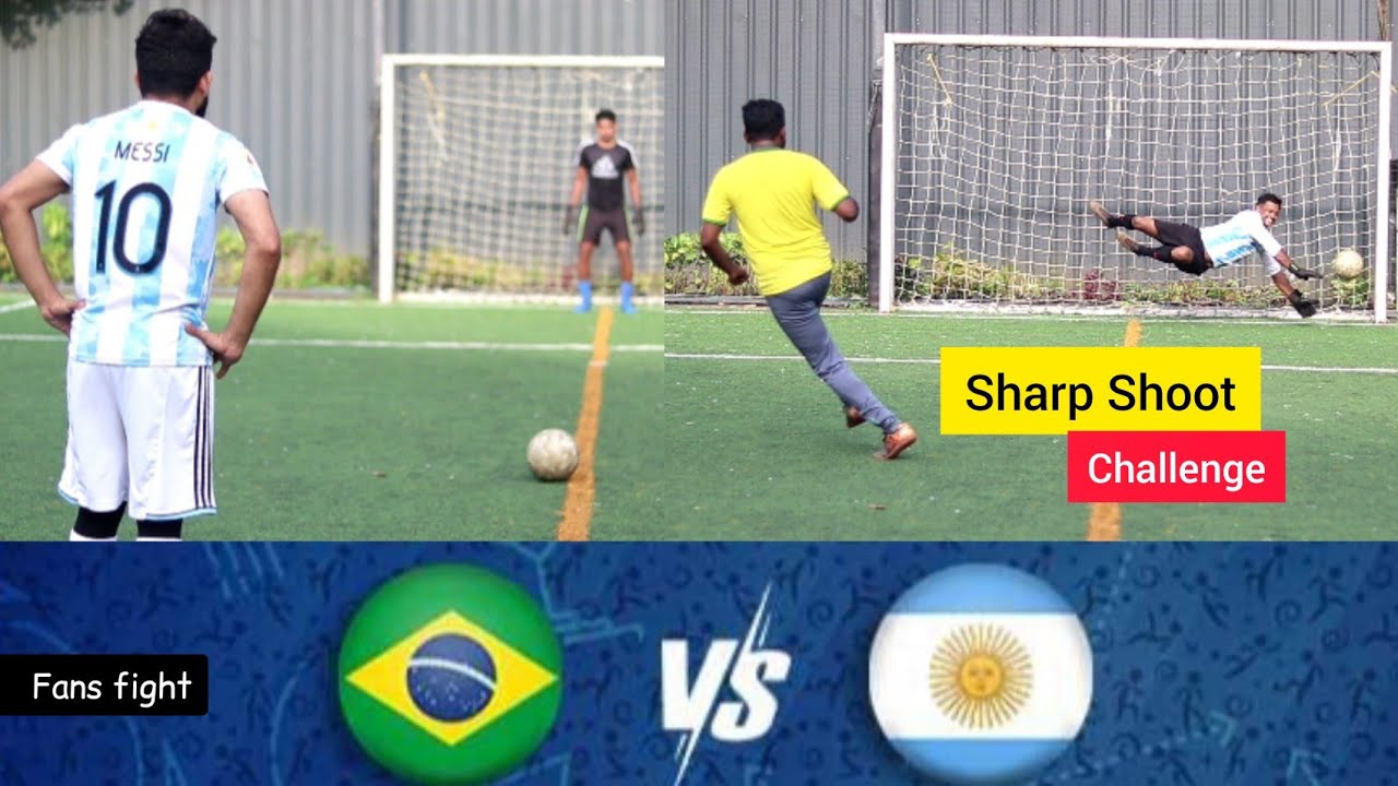 Brazil Vs Argentina | Sharp Shoot Challenge | Fans Fight 💪🏻 | AD21