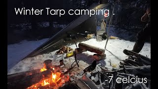 Winter Tarp Camping: comfortably alone in the Cold