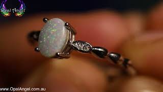 Mintabie Solid Opal Ring – Sterling Silver Adjustable Ring