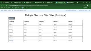 WebApp - Apps Script | Multiple Checkbox Filter Table | Prototype - Demo 2 (Member)