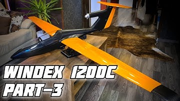 Windex 1200C part 3 - landing wheels, stabilizer, wings RC glider  CNC lasercut 3d printed rc plane