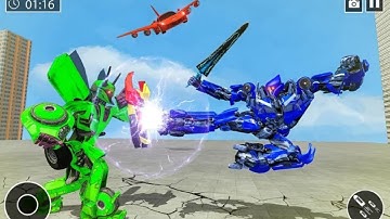 US Police Car Transform Robot War Rescue Android Gameplay