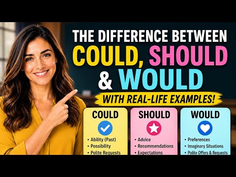 The Difference Between COULD, SHOULD & WOULD With Examples