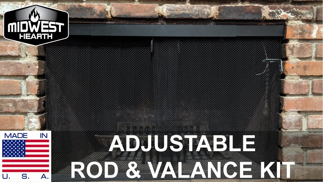 Midwest Hearth Rod and Valance Kit for Fireplace Screen Curtains YouTube