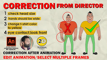 Correction After Animation| Edit Multiple Keys| Edit Character Animation In Adobe Animate
