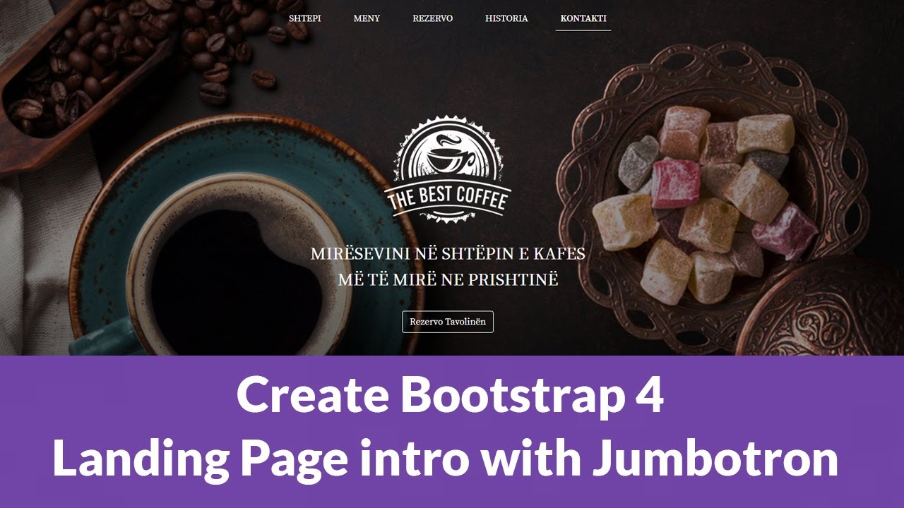 css background image center New 2022 Bootstrap 4 Jumbotron Background Image with Centered Navigation Bar - Landing Page Tutorial