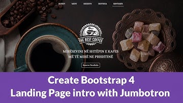Bootstrap 4 Jumbotron Background Image with Centered Navigation Bar - Landing Page Tutorial