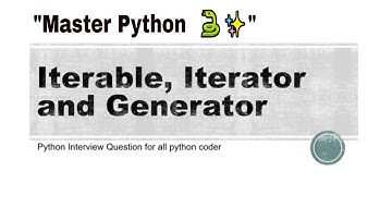 "Python Iterables, Iterators, and Generators Explained | Unlock the Power of Pythonic Iteration!"