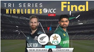 Pakistan Vs New Zealand Highlights Pak Vs Nz Final Match Tri Nation