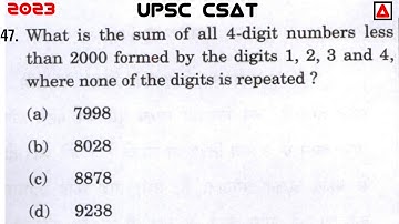 Number System | What Is The Sum Of All 4-digit Numbers Less Than 2000 | UPSC Prelims