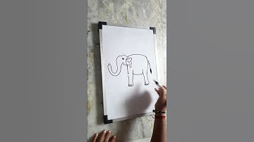 how to easy elephant drawing