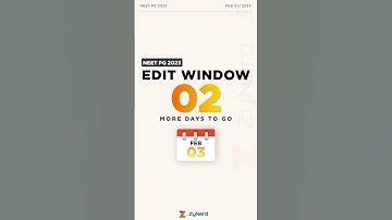 EDIT WINDOW | 2 MORE DAYS TO GO | NEET PG 2023 #neet2023withzynerd #shorts